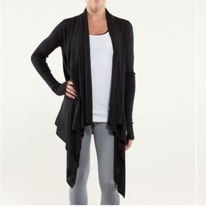 Lululemon Black  Open Drape Cardigan Sweater